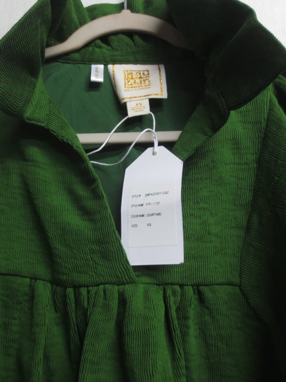 EMILY MCCARTHY WOMENS STELLA TOP - COURTYARD GREEN - X-SMALL - Picture 5 of 11
